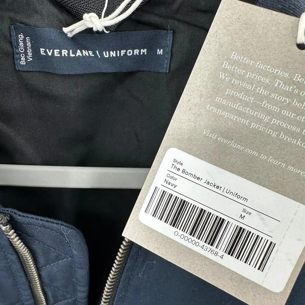 Everlane the bomber jacket Uniform in navy Size M